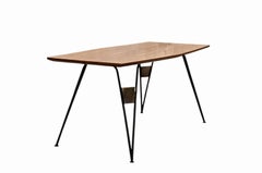 ISA Bergamo Attrib. Wooden Coffee Table with Shaped Top, Italy, 1950s
