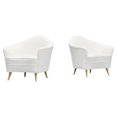 Vintage Isa Bergamo Club Chairs Pair, Italy, 1950