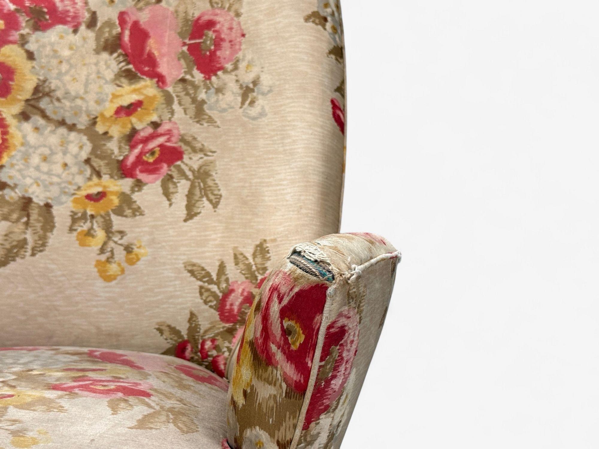 ISA Bergamo, Tela, Madera, Latón, Sillas de salón orgánicas, Italia, años 50 en venta 4