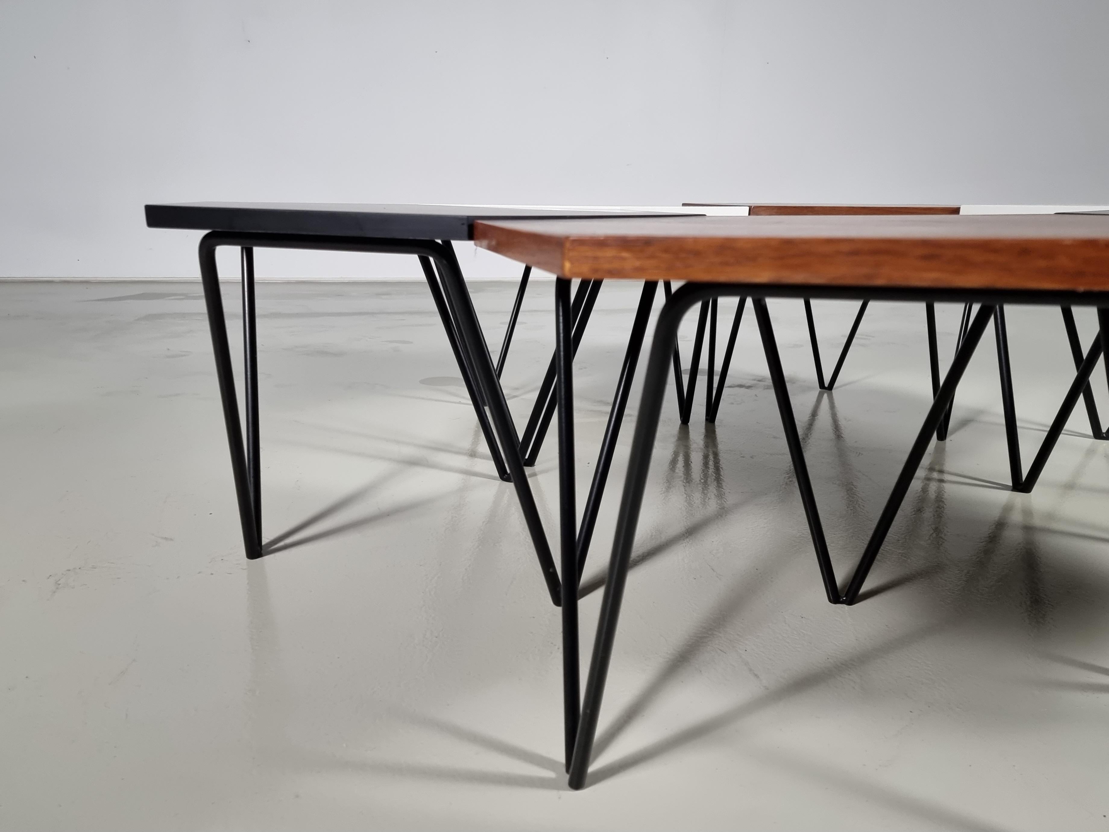 Isa Bergamo for Gio Ponti Hexagonal Coffee Tables, Set of 6, 1950s 1