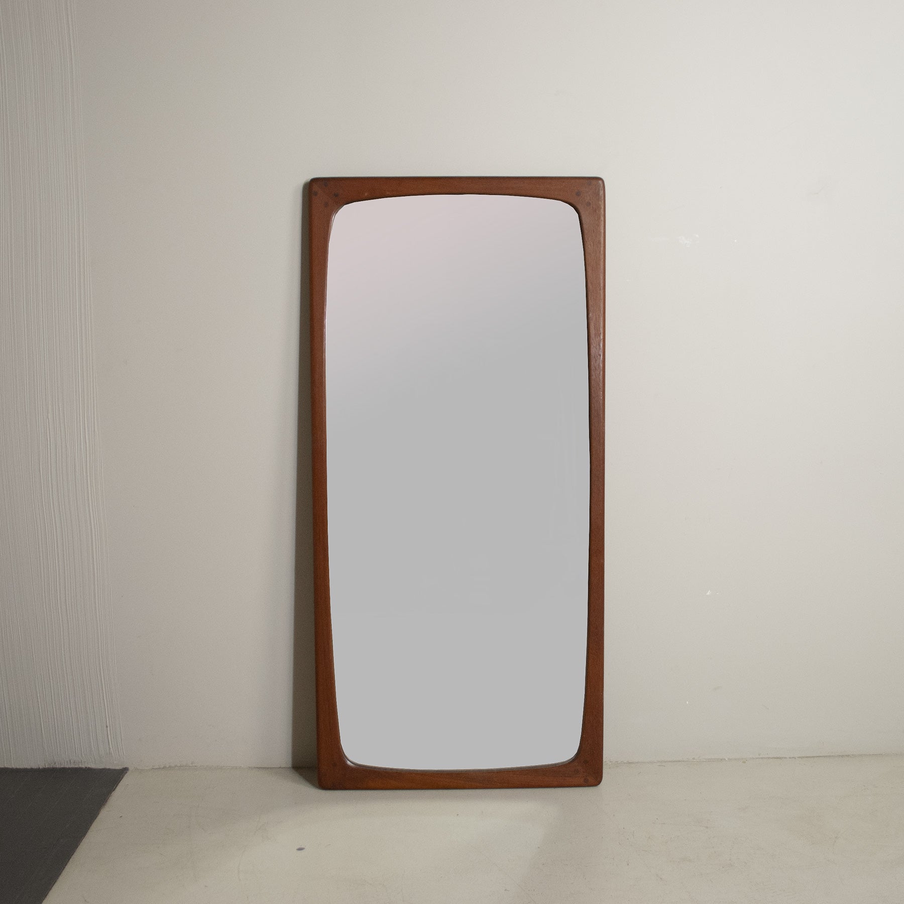Mirror rectangular shape 60's teak wood frame, Isa Bergamo late sixties.