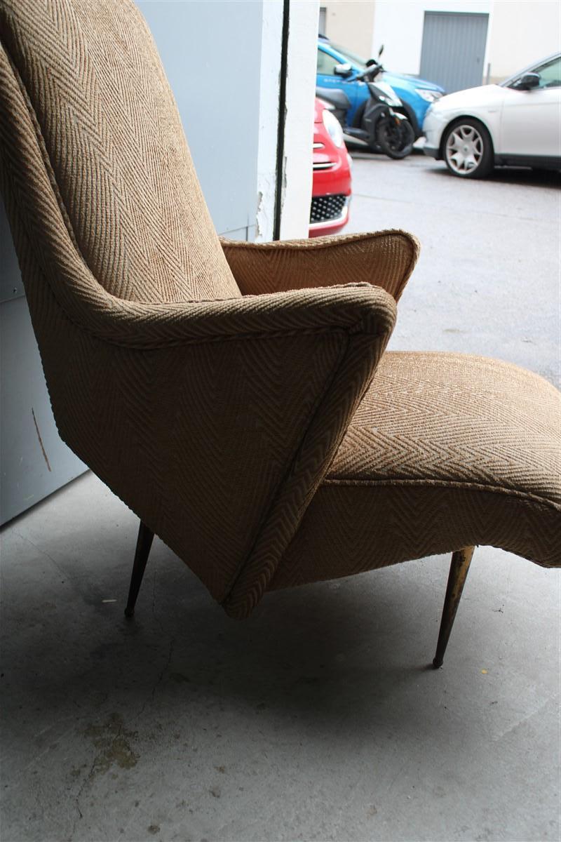 ISA Bergamo fauteuils italiens du milieu du siècle en velours doré, années 1950  en vente 8