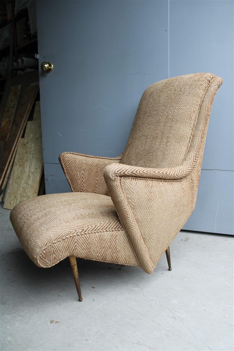 ISA Bergamo fauteuils italiens du milieu du siècle en velours doré, années 1950  en vente 1
