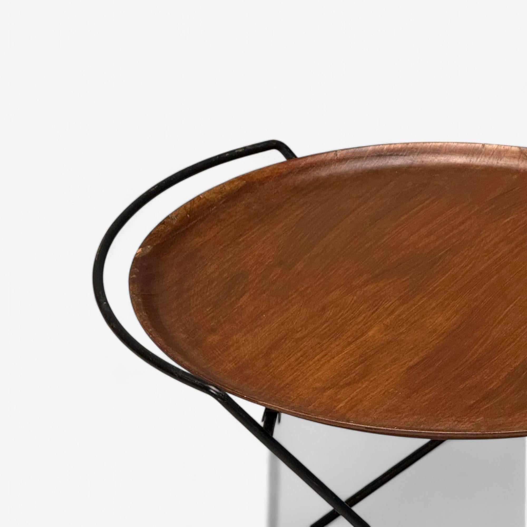 ISA Bergamo, Italian Mid-Century Modern, Collapsible Bar Cart, Teak, 1950s 1