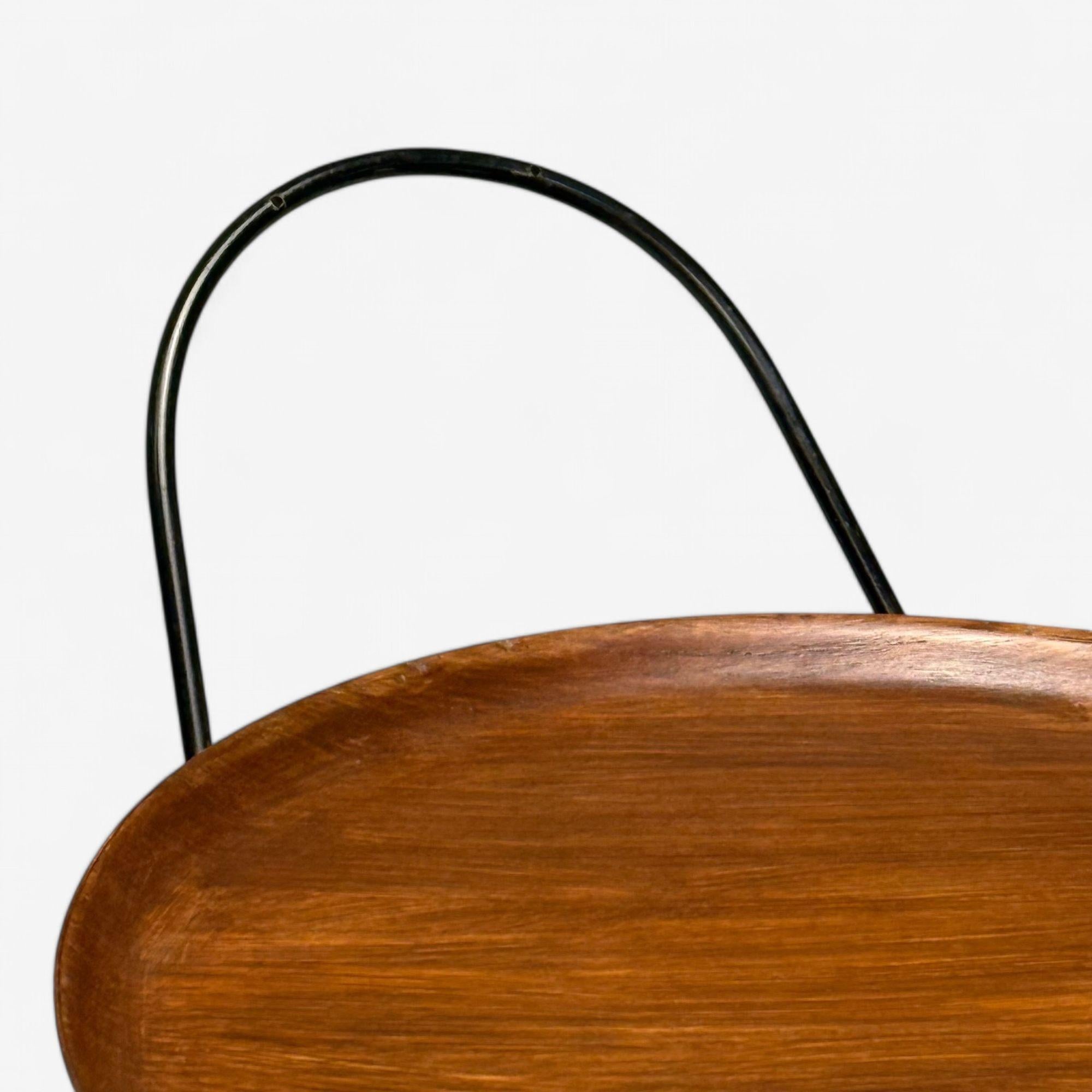 ISA Bergamo, Italian Mid-Century Modern, Collapsible Bar Cart, Teak, 1950s 3