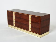 ISA Bergamo Italian Rosewood and Brass Commode, 1950s