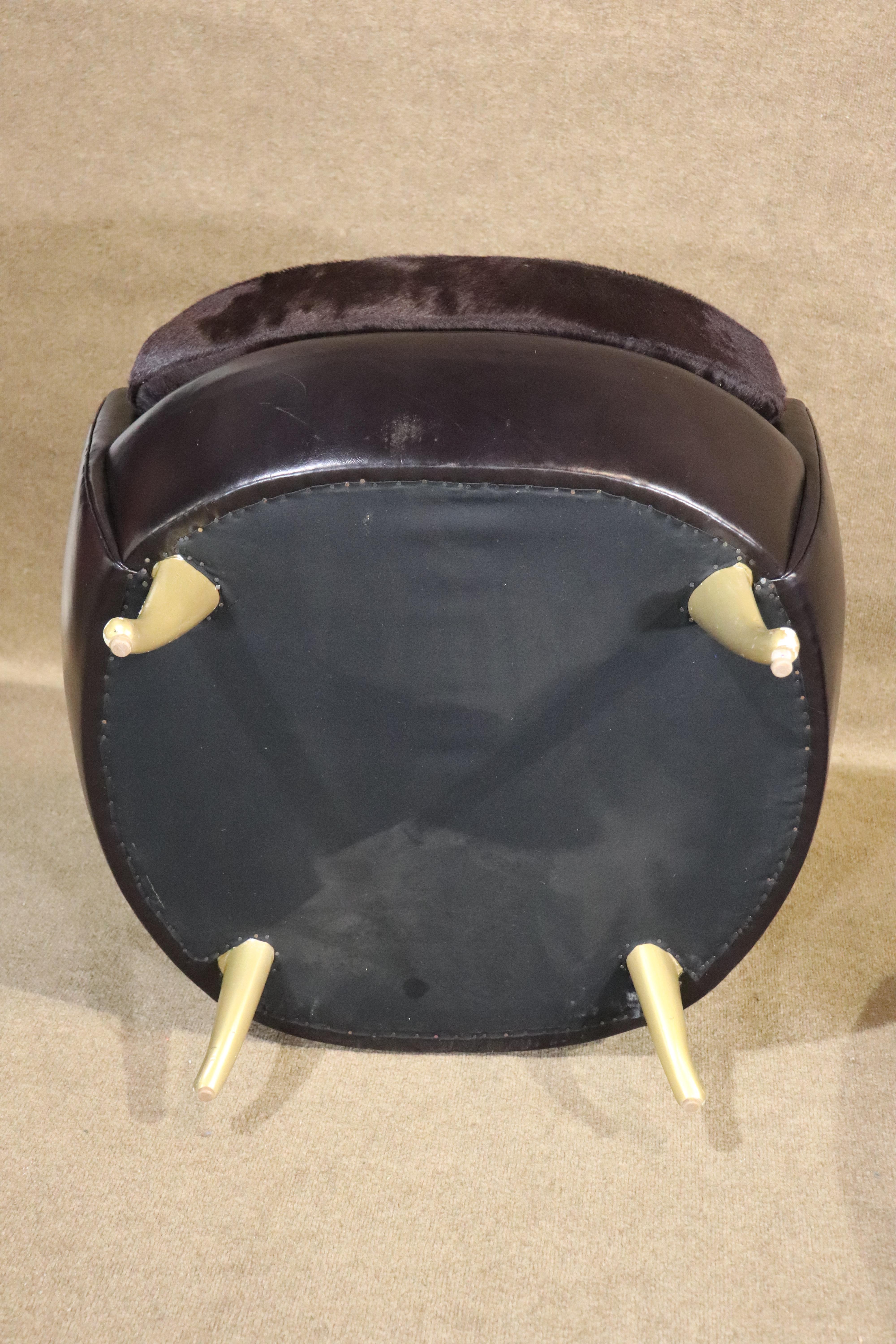 Isa Bergamo Leather & Hide Tub Chairs For Sale 6