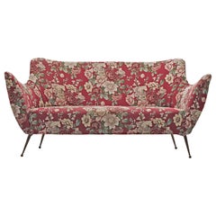 ISA Bergamo Sofa in Red Floral Fabric