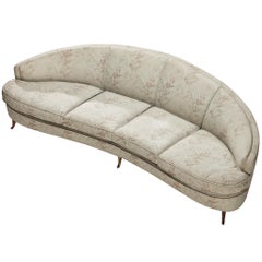 Isa Bergamo Mid-Century Modern Italian Curved Sofa