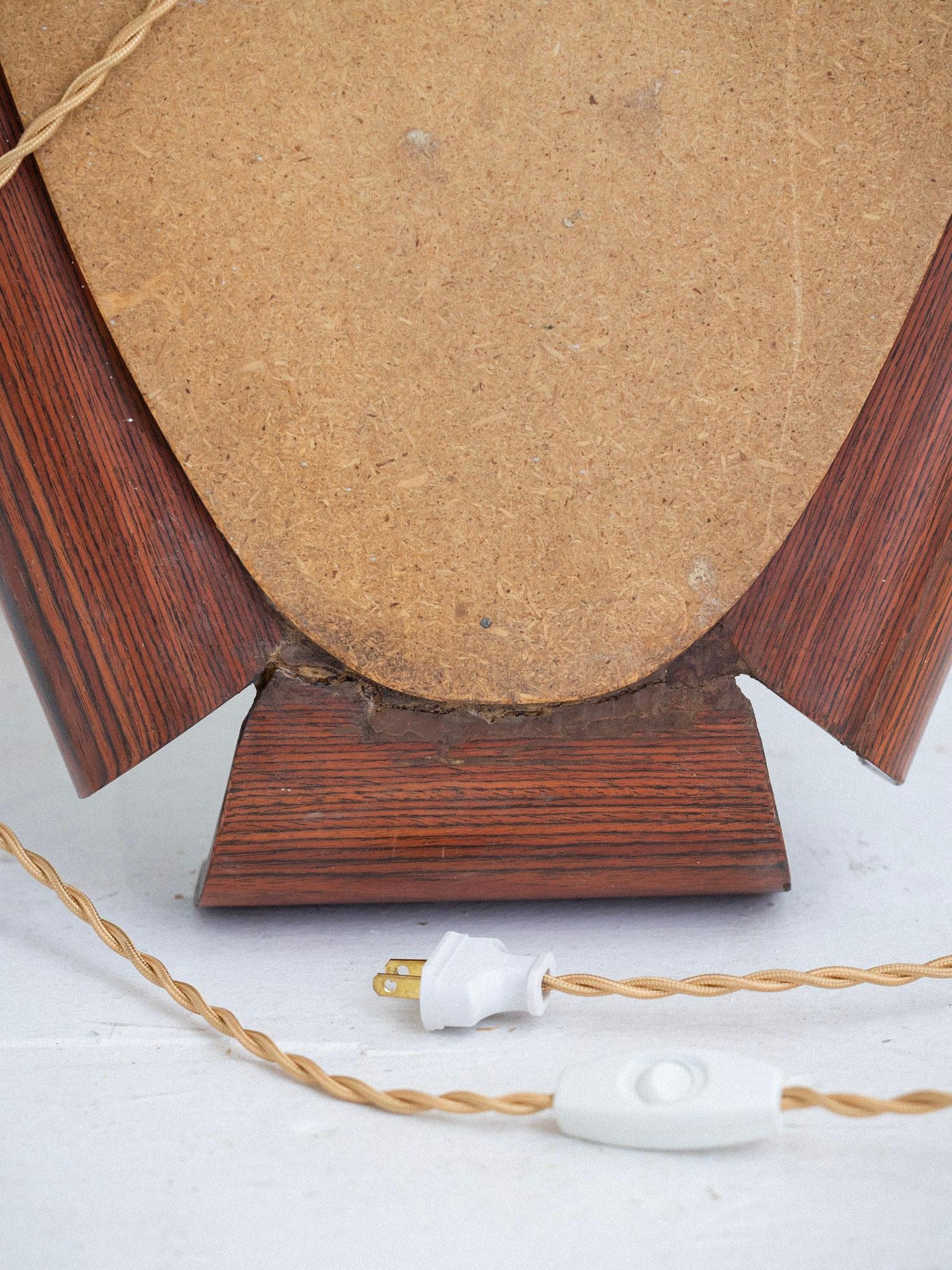 i.s.a. Bergamo Mid Century Rosewood Light Up Mirror 3