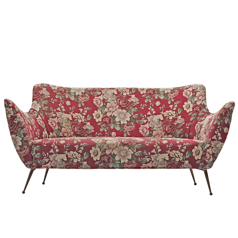ISA Bergamo Sofa in Floral Fabric For Sale at 1stDibs floral fabric