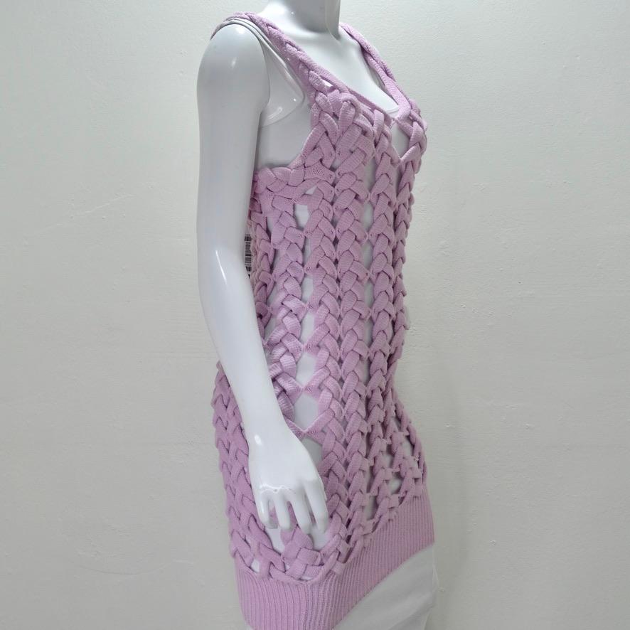 Isa Boulder Purple Knit Dress In New Condition For Sale In Scottsdale, AZ