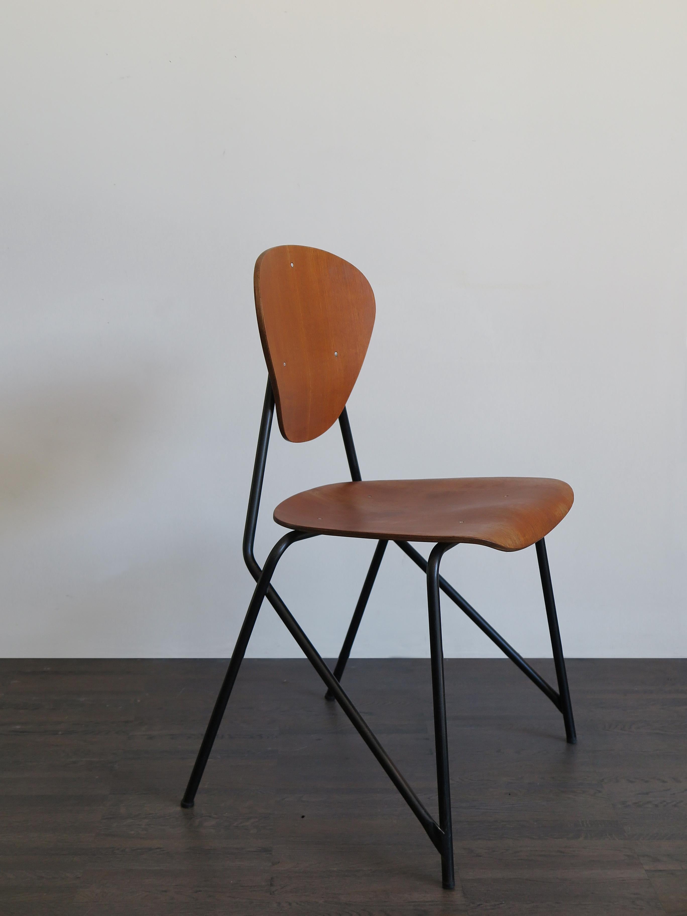 Mid-20th Century Isa Midcentury Modern Design Italian Teak Dining Chairs, 1960s
