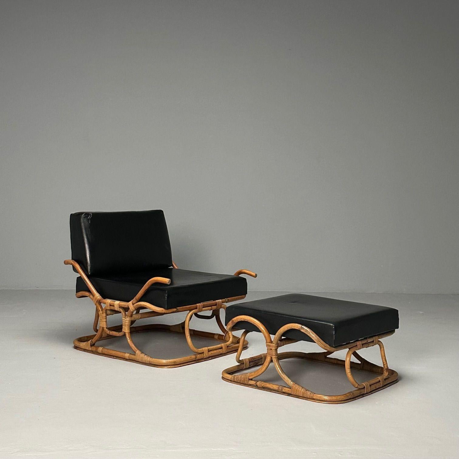ISA Ponte San Pietro, Italian Mid-Century Modern, Lounge Chair and Ottoman, Rattan


This lounge chair and ottoman set, designed by ISA Ponte San Pietro, exemplifies the elegance of Italian Mid-Century Modern design. The armchair features a refined