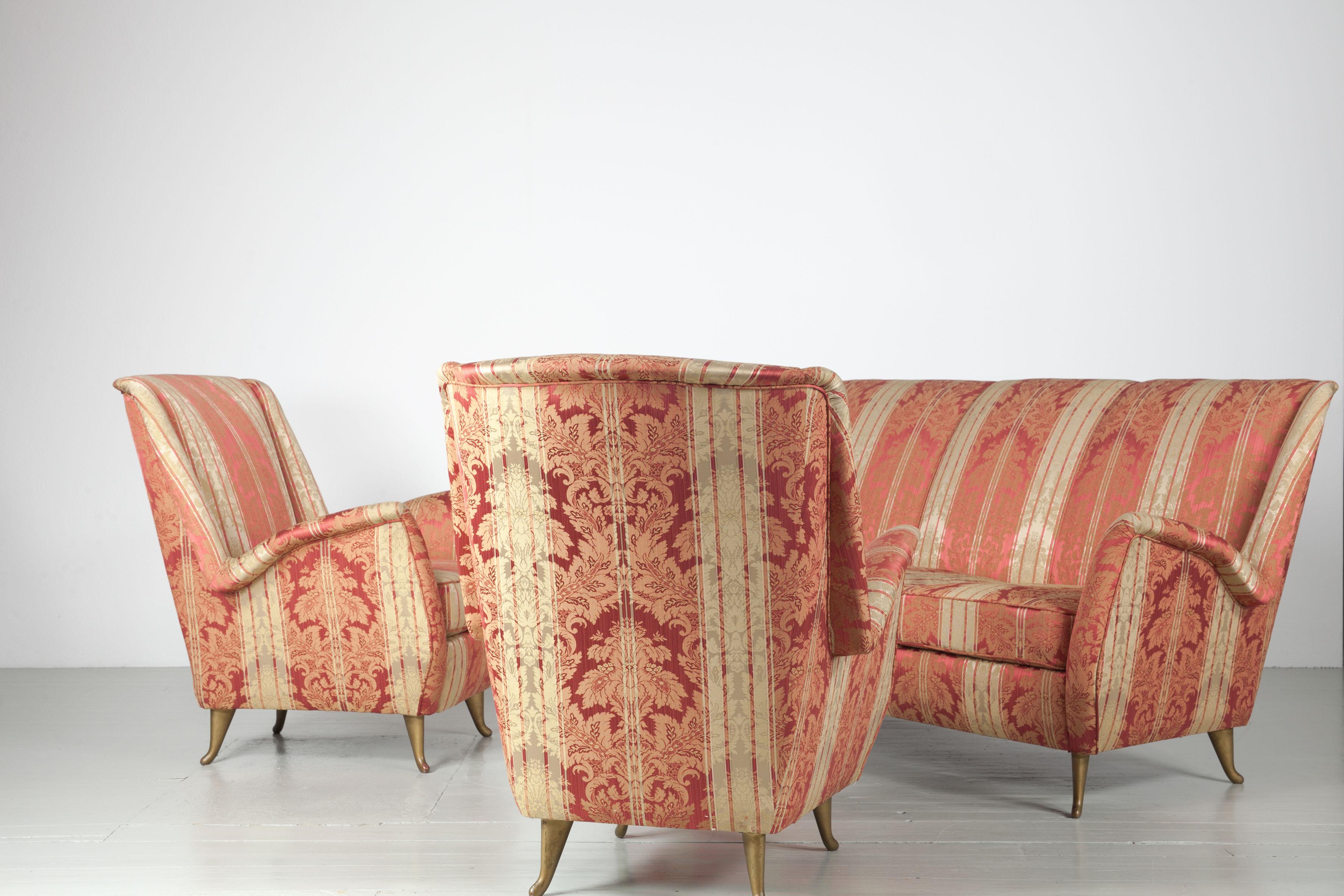 I.S.A. Sofa Set in Original Condition, Italy, 1950s For Sale 1