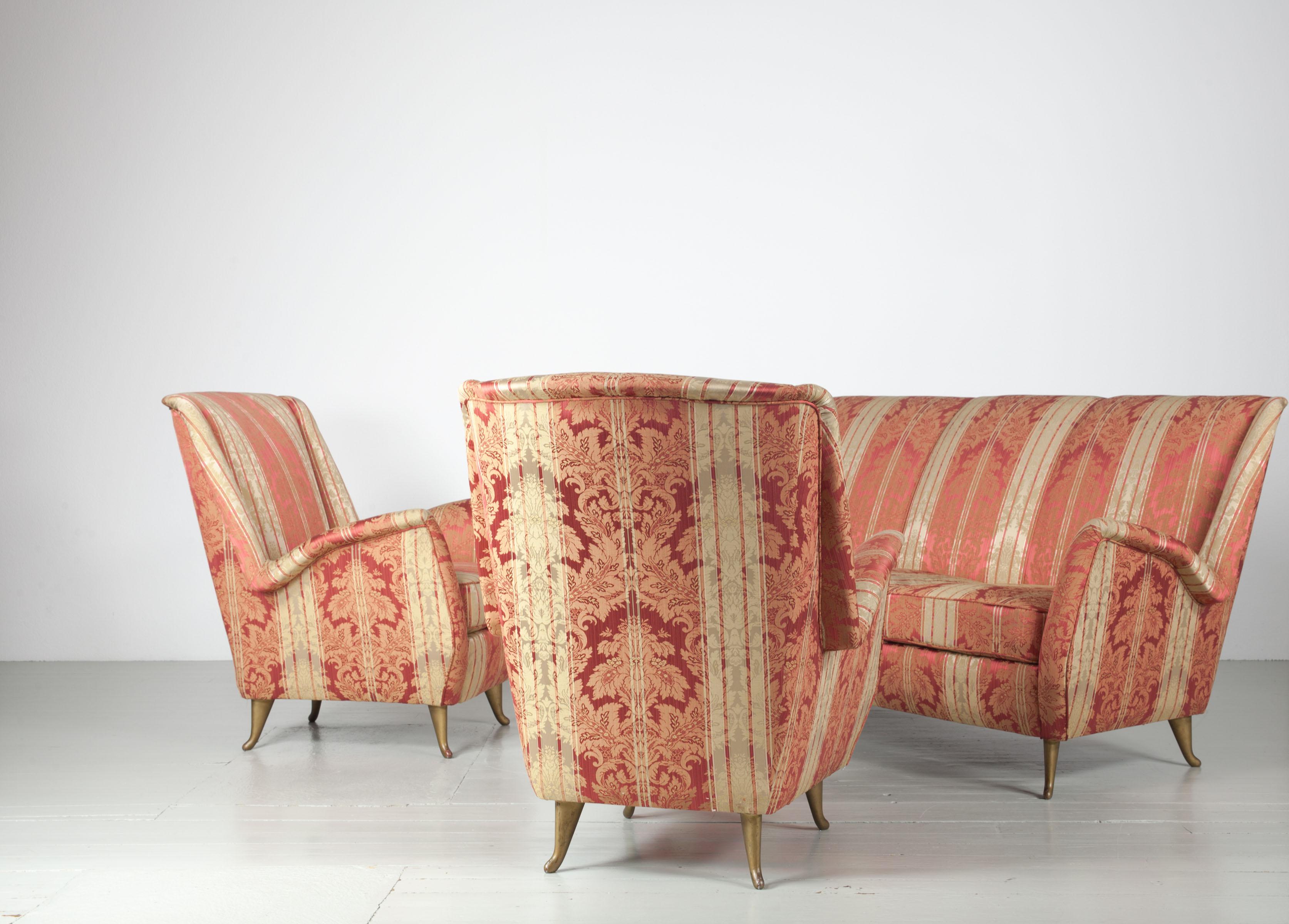 I.S.A. Sofa Set in Original Condition, Italy, 1950s For Sale 2