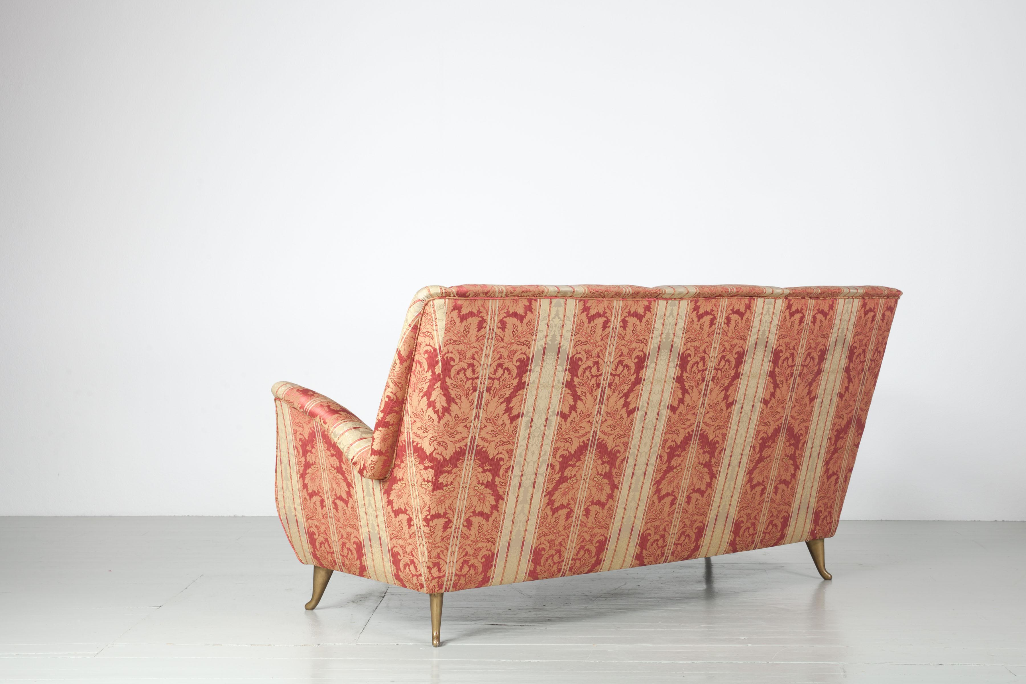 Mid-Century Modern I.S.A. Sofa Set in Original Condition, Italy, 1950s For Sale