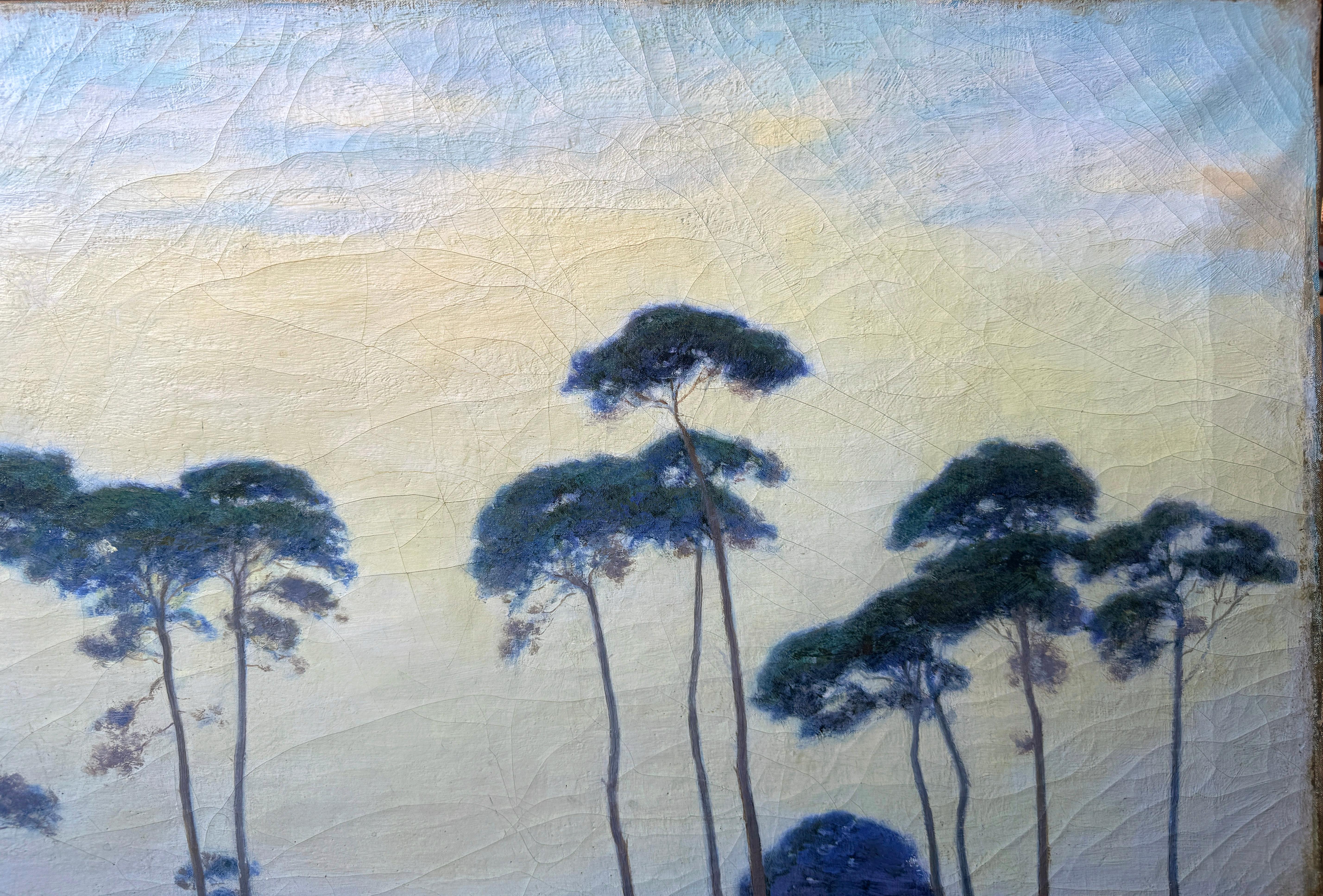 Atardecer en las dunas de Hossegor Francia S. XIX Óleo original de Issaac A. Josephi
Soir dans les dunes d'Hossegor