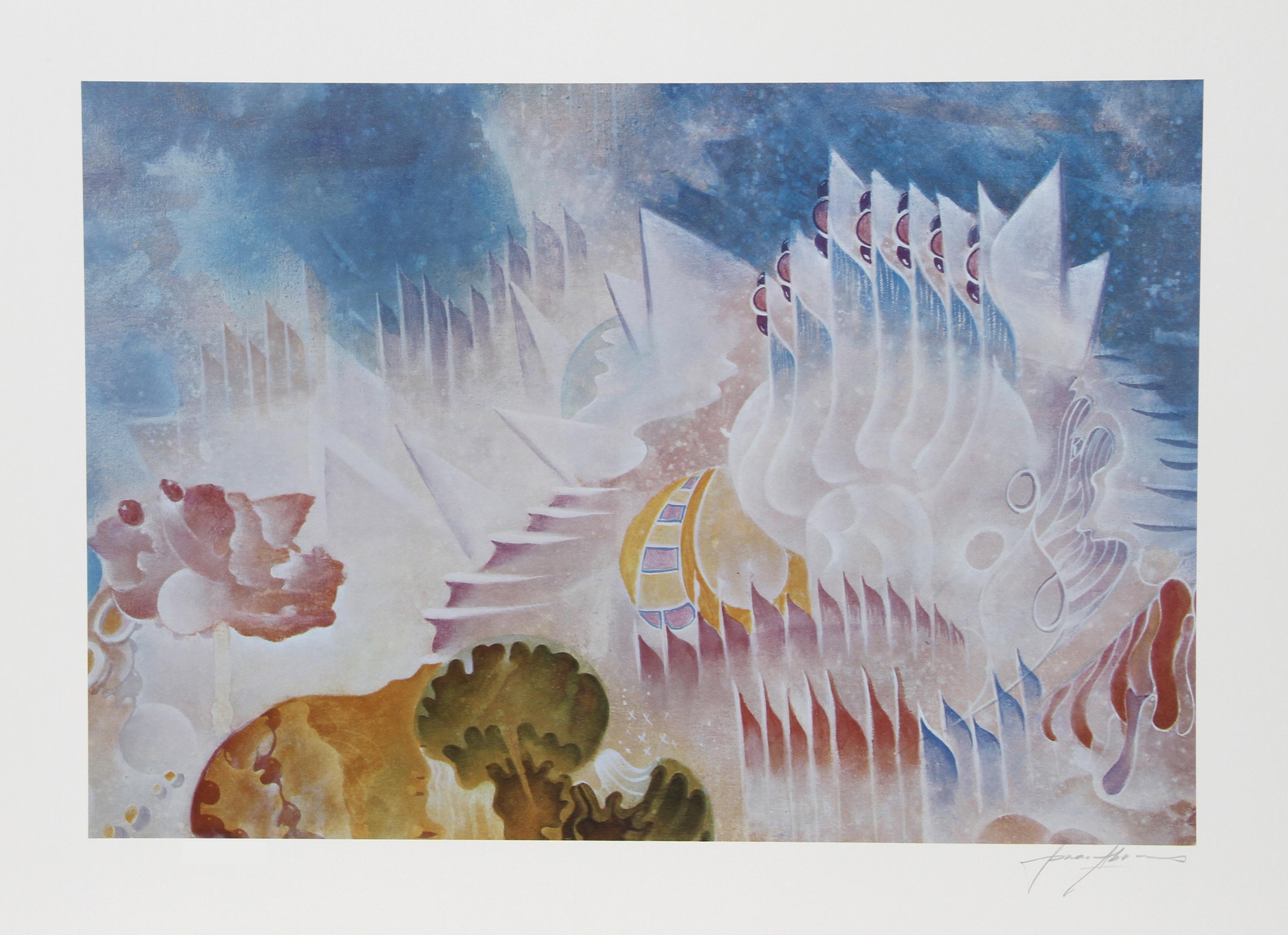Atlantis by Isaac Abrams, American (1939)
Date: 1979
Lithograph, Signed and Numbered in Pencil
Edition of 250, AP 40
Image Size: 15.5 x 22.5 inches
Size: 23 in. x 29 in. (58.42 cm x 73.66 cm)