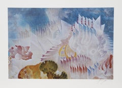 Atlantis, Psychedelic Lithograph by Isaac Abrams