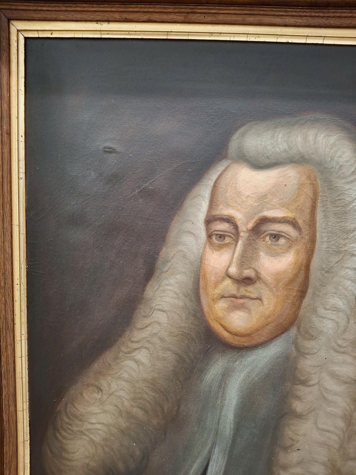 On offer is a portrait of renowned English jurist Sir William Blackstone (1723-1780). Any attorney worth their standing with the state bar will recognize from law school days the author of the landmark “Commentaries of the Laws of England.” 
Painted
