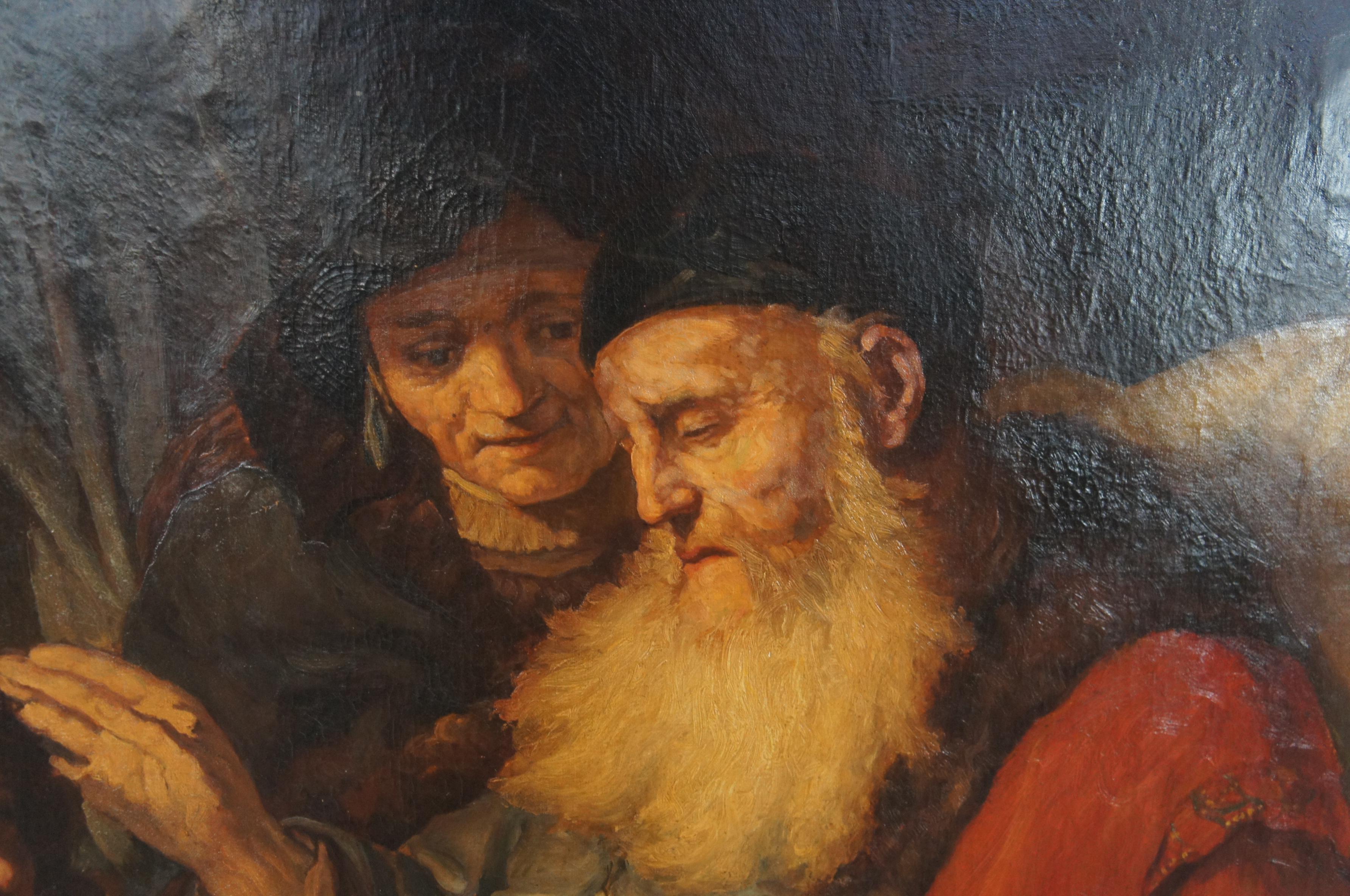 Isaac Blessing Jacob nach Govert Flinck 18. Jahrhundert Barock Gemälde Alter Meister 63