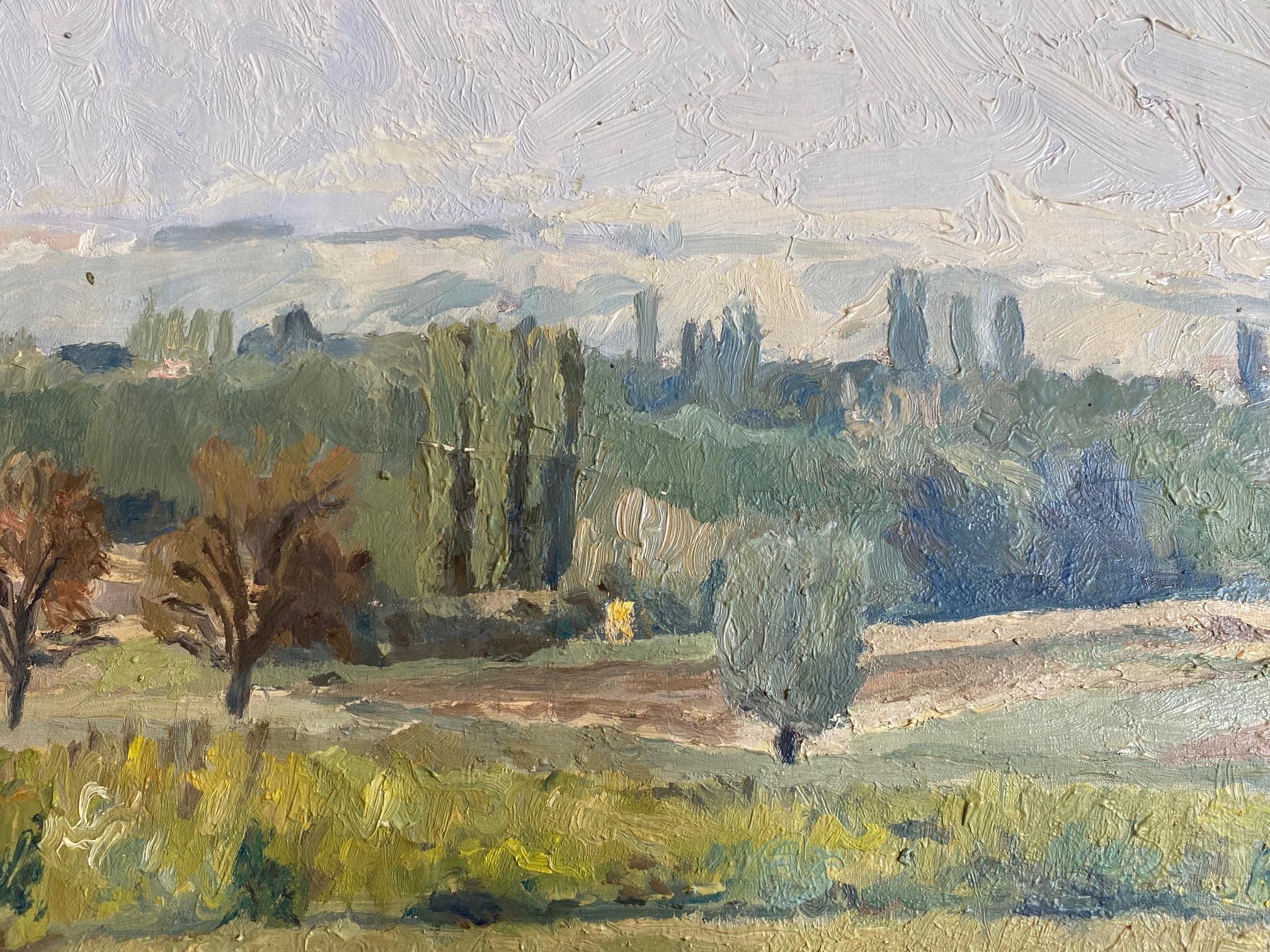 Geneva countryside - Modern Painting by Isaac Charles Goetz