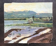 Montaña de I. Ch. Goetz - Óleo sobre lienzo 38x45 cm