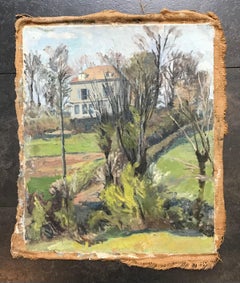 The park house by I. Ch. Goetz - Oil on canvas 46x55 cm