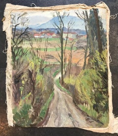 The path by I. Ch. Goetz - Oil on canvas 38x46 cm