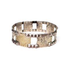 Bracciale Modernista in argento Sterling di Isaac Cohen of Sweden