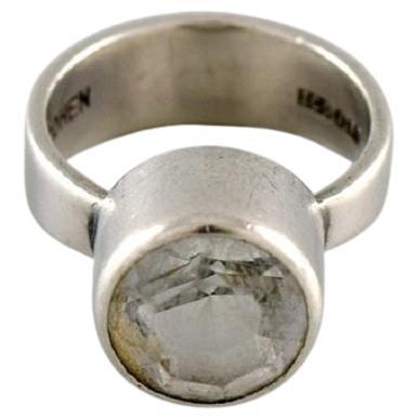 Isaac Cohen, Swedish Designer, Vintage Ring in Sterling Silve, Dated 1966 For Sale