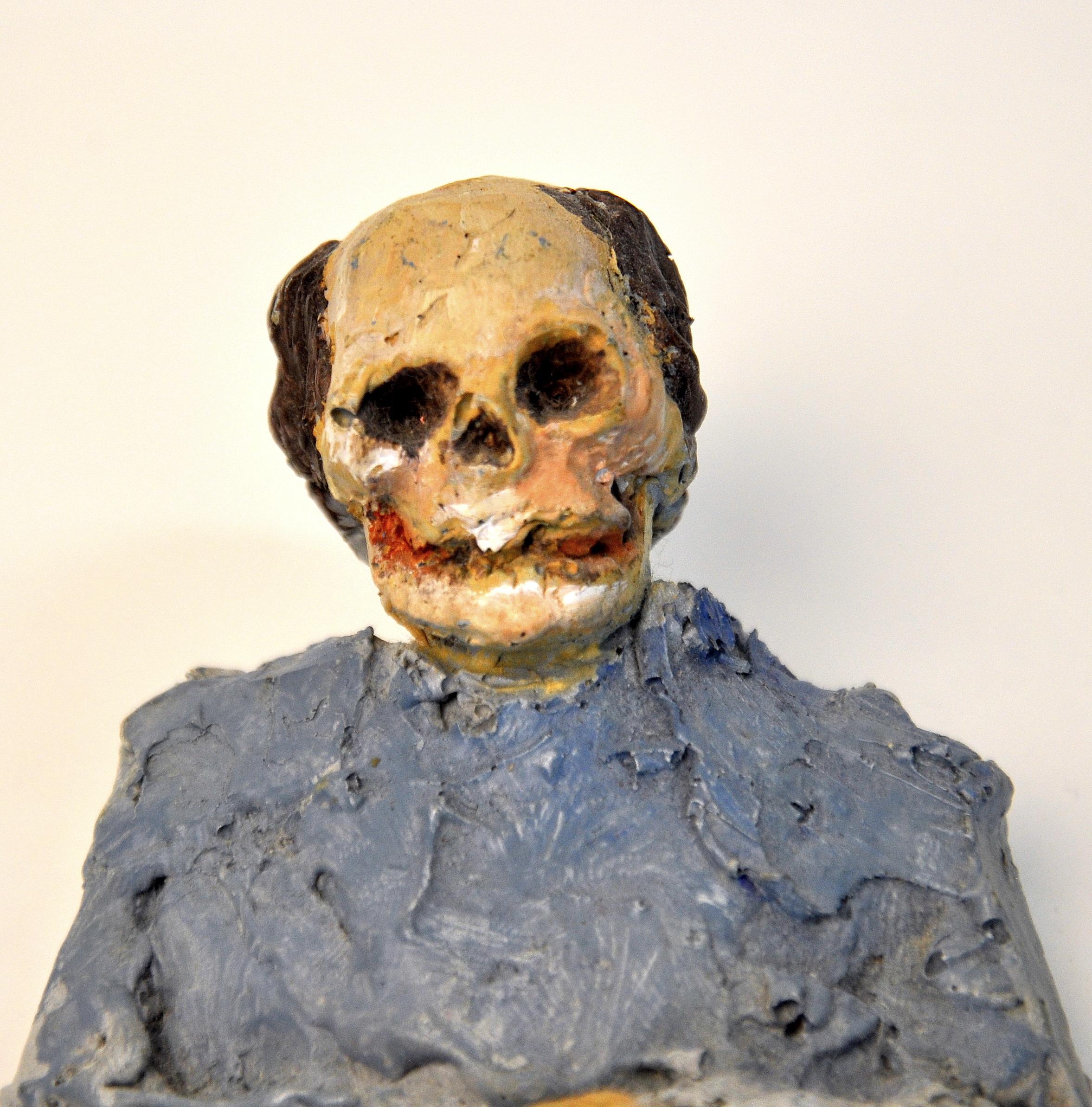 Contemporary Isaac Cordal Resin Sculpture, Viva La Muerte, Urban Inertia For Sale