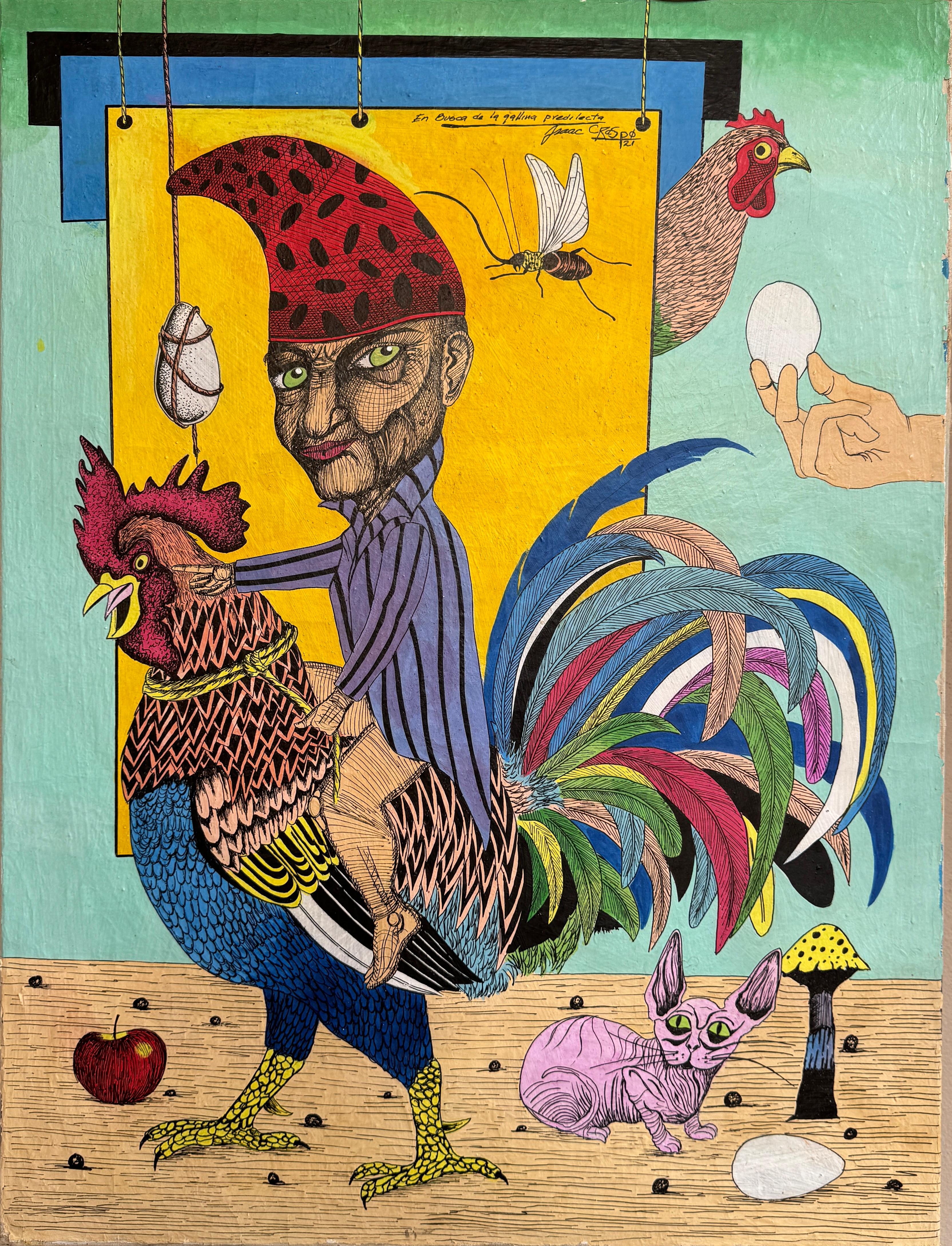 Figurative Painting di Isaac Crespo - Alla ricerca del surrealista cubano preferito dalla gallina