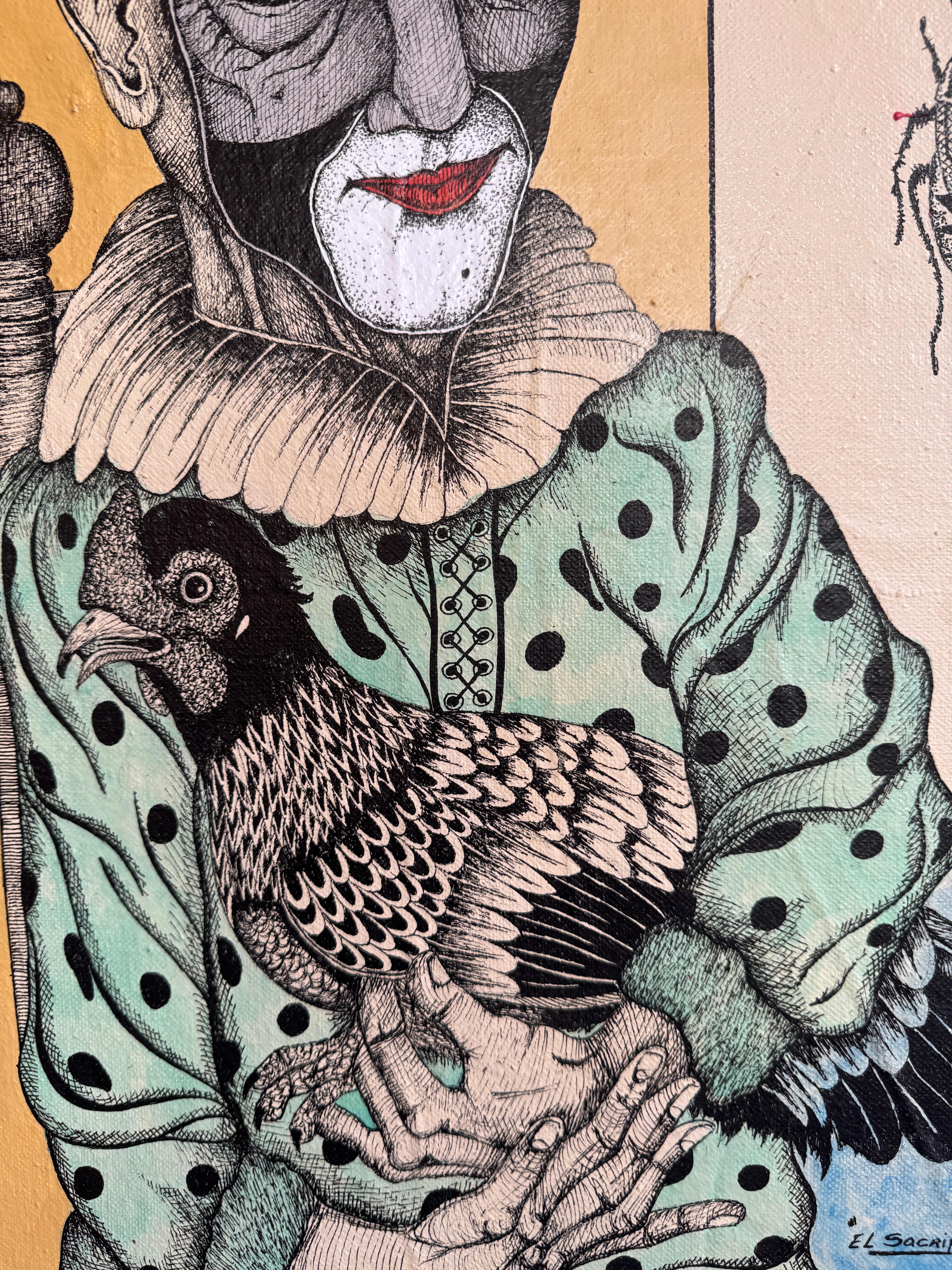 Il sacrificio della gallina preferita Surrealista cubano in vendita 3
