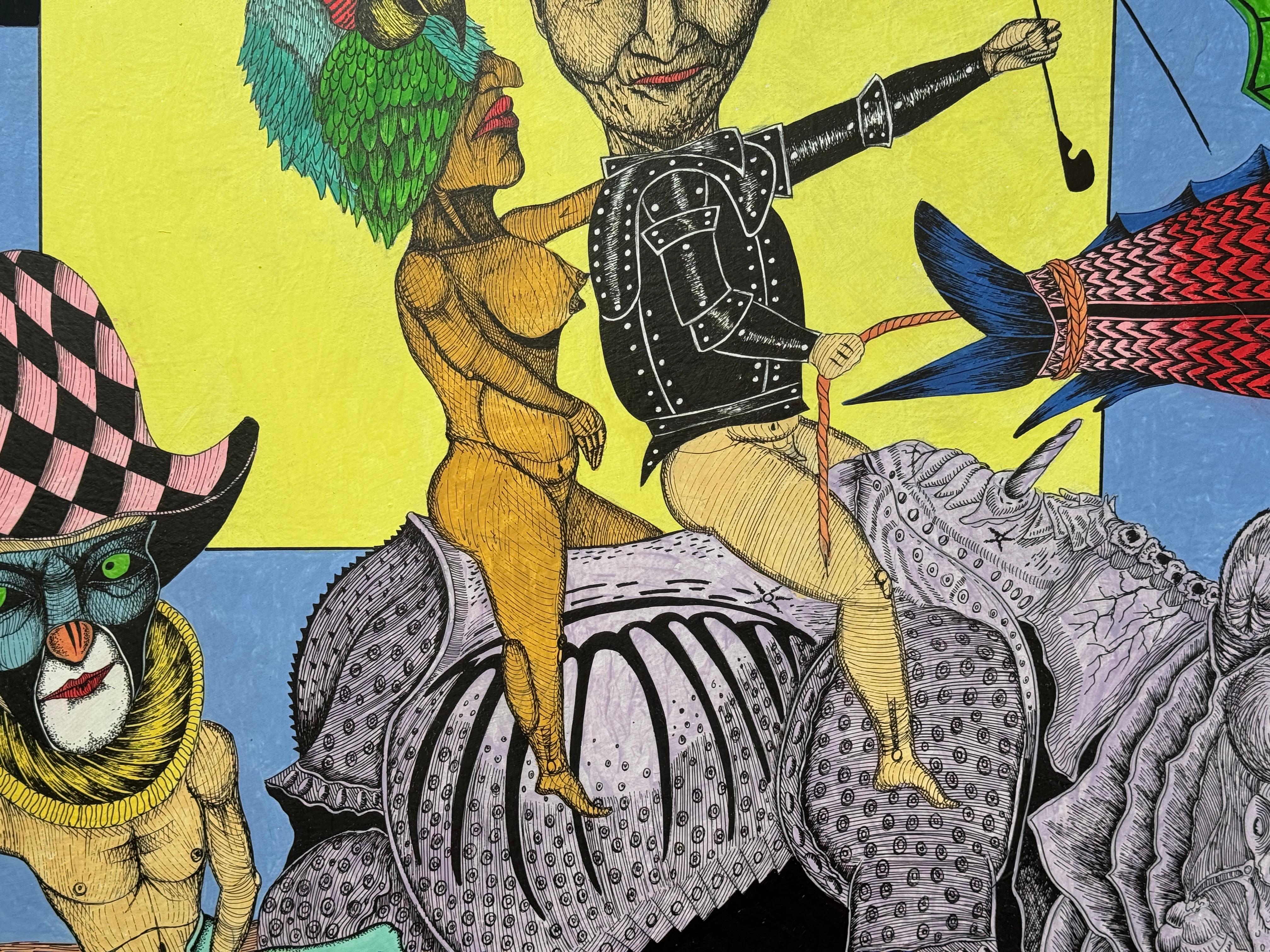 Il portiere spagnolo si prepara di nuovo - Painting di Isaac Crespo