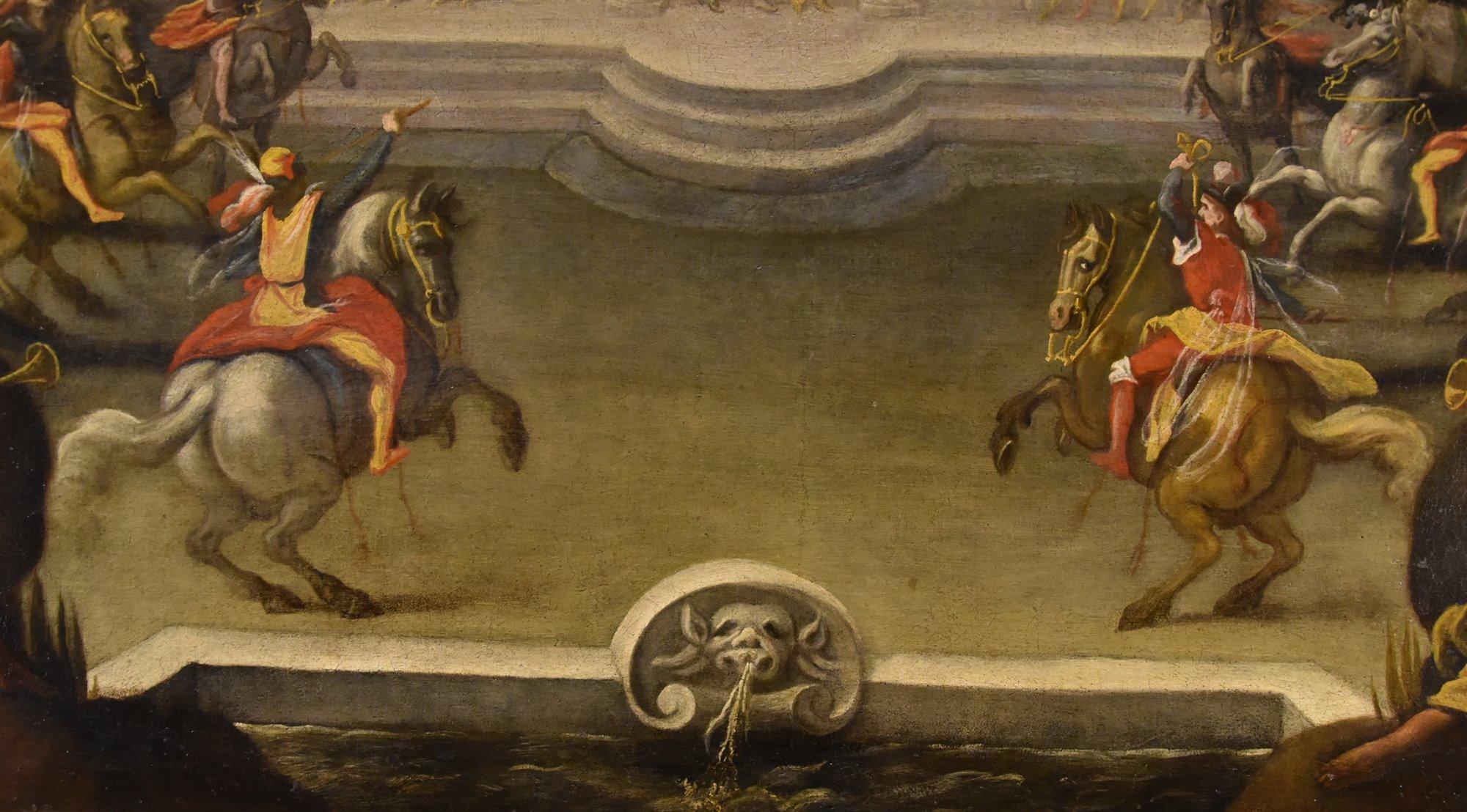 Landscape Garden Knight De Moucheron Paint 17/18yh Century Oil on canvas im Angebot 5