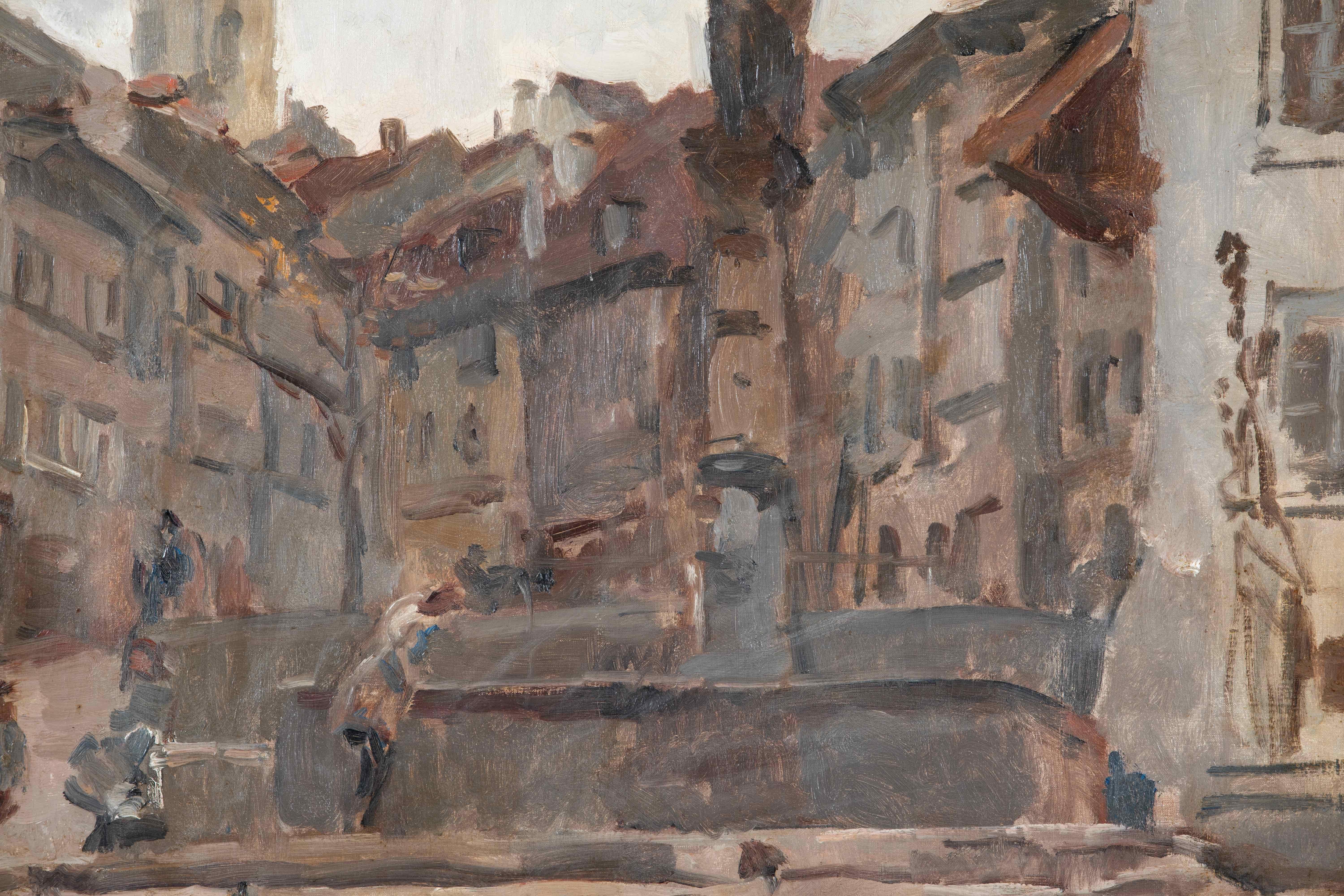Anne Fontaine St. Anne, Friburgo di Isaac Israëls - Quadro di città in vendita 2