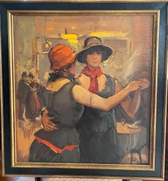 Femmes dansant dans un café 
