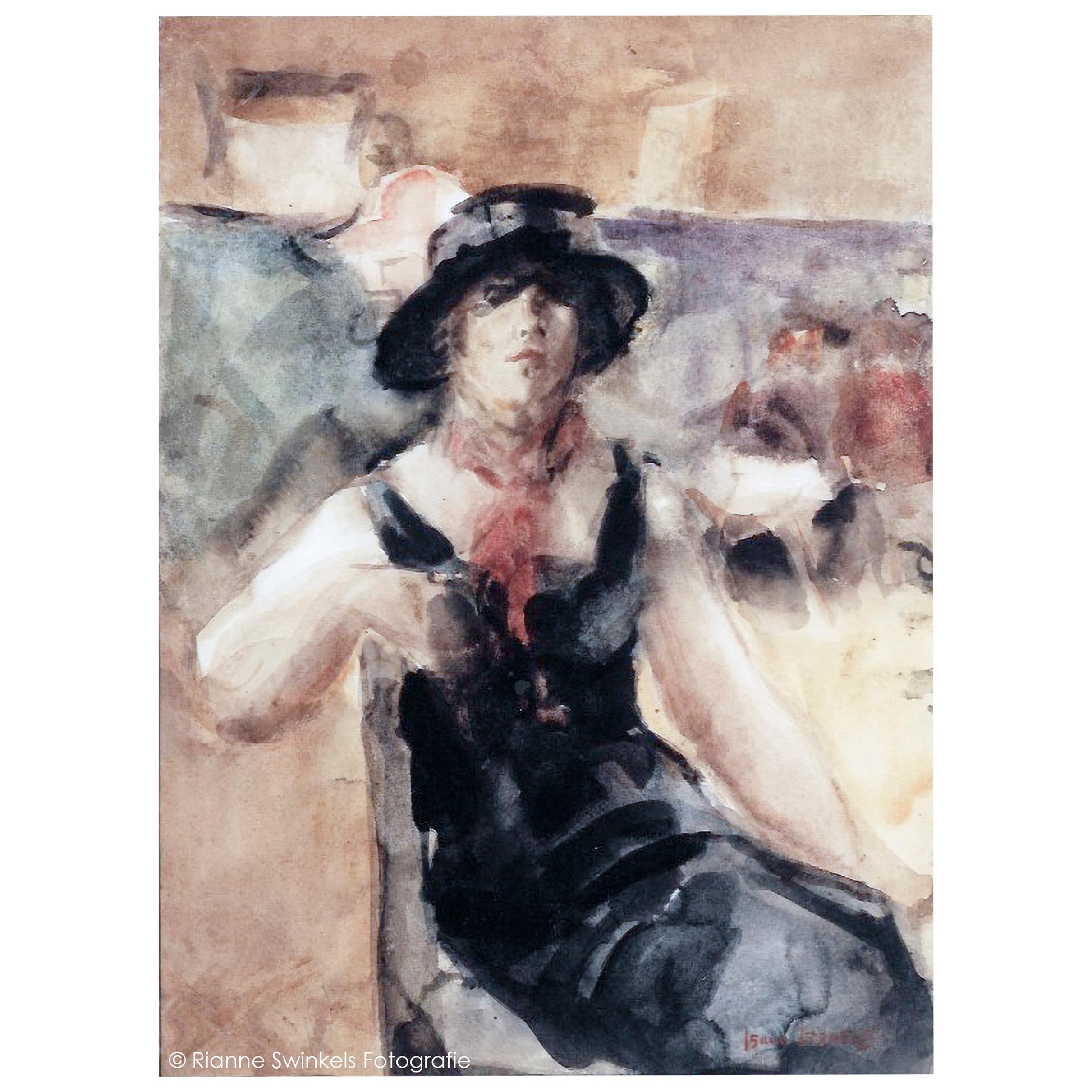 Isaac Israëls - ��“Young Lady in Dancehall”, circa 1923, Aquarel on Paper, Signed