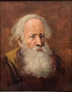Isaac L. Williams Signed Portrait of Man with Beard, 19th Century