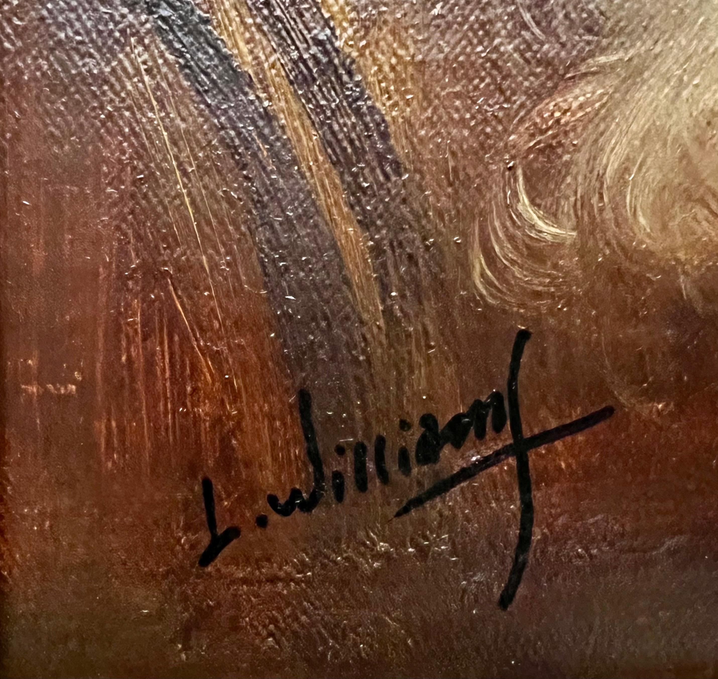 Isaac L. Williams, signiertes Porträt eines Mannes mit Bart, 19. Jahrhundert im Angebot 2