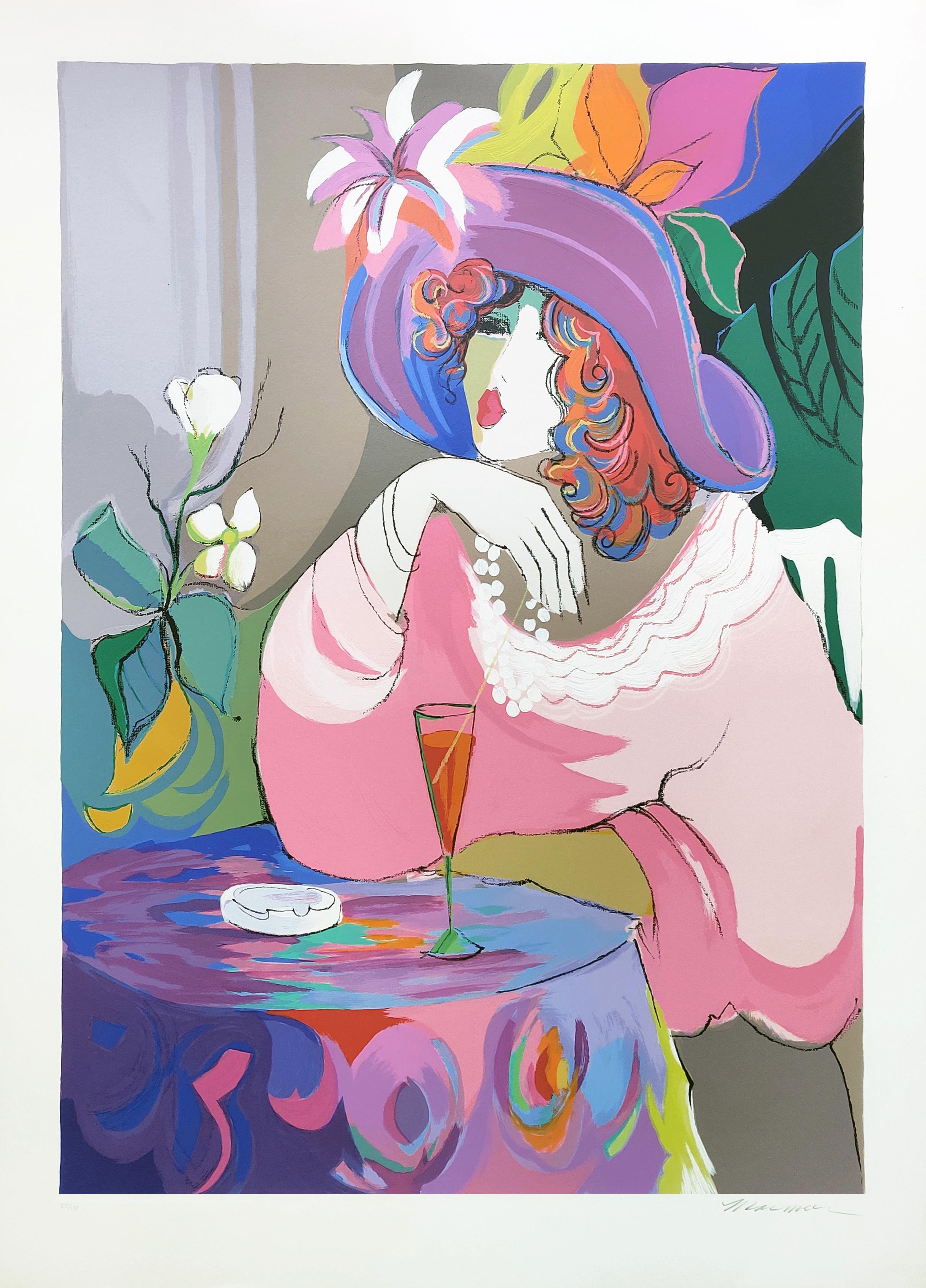 Isaac Maimon Portrait Print - CHAMPAGNE GIRL