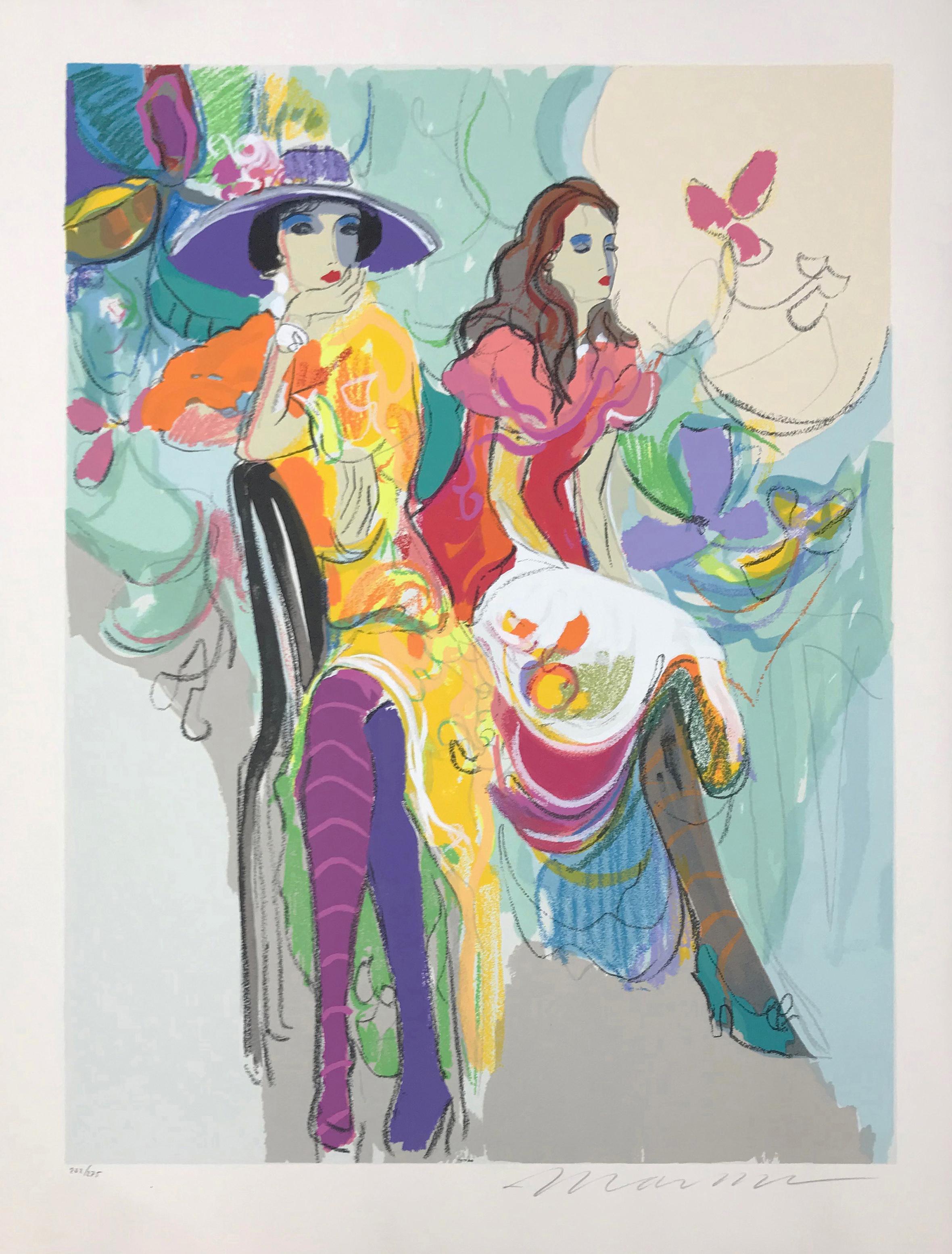 Isaac Maimon Figurative Print – LES COQUETTES I