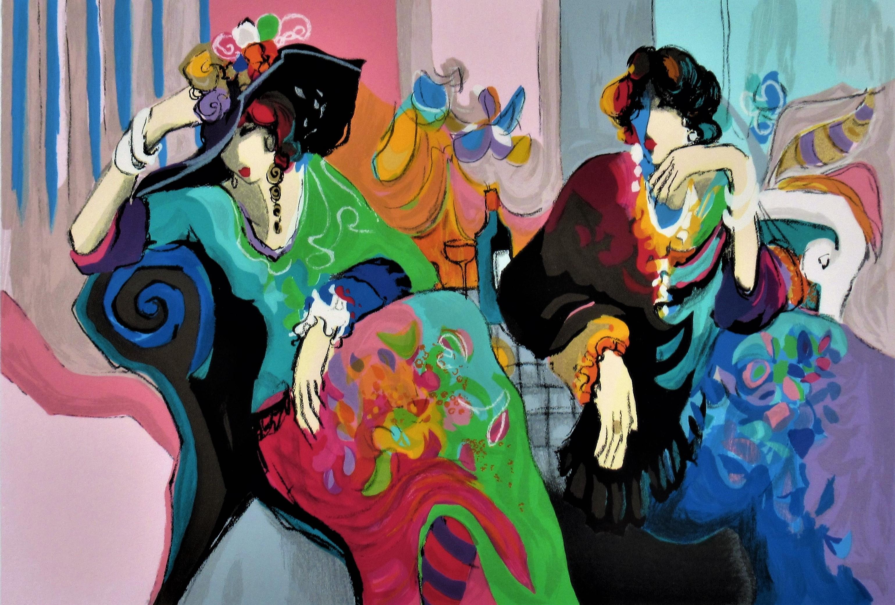 Untitled, Two Women Sitting - Print by Isaac Maimon