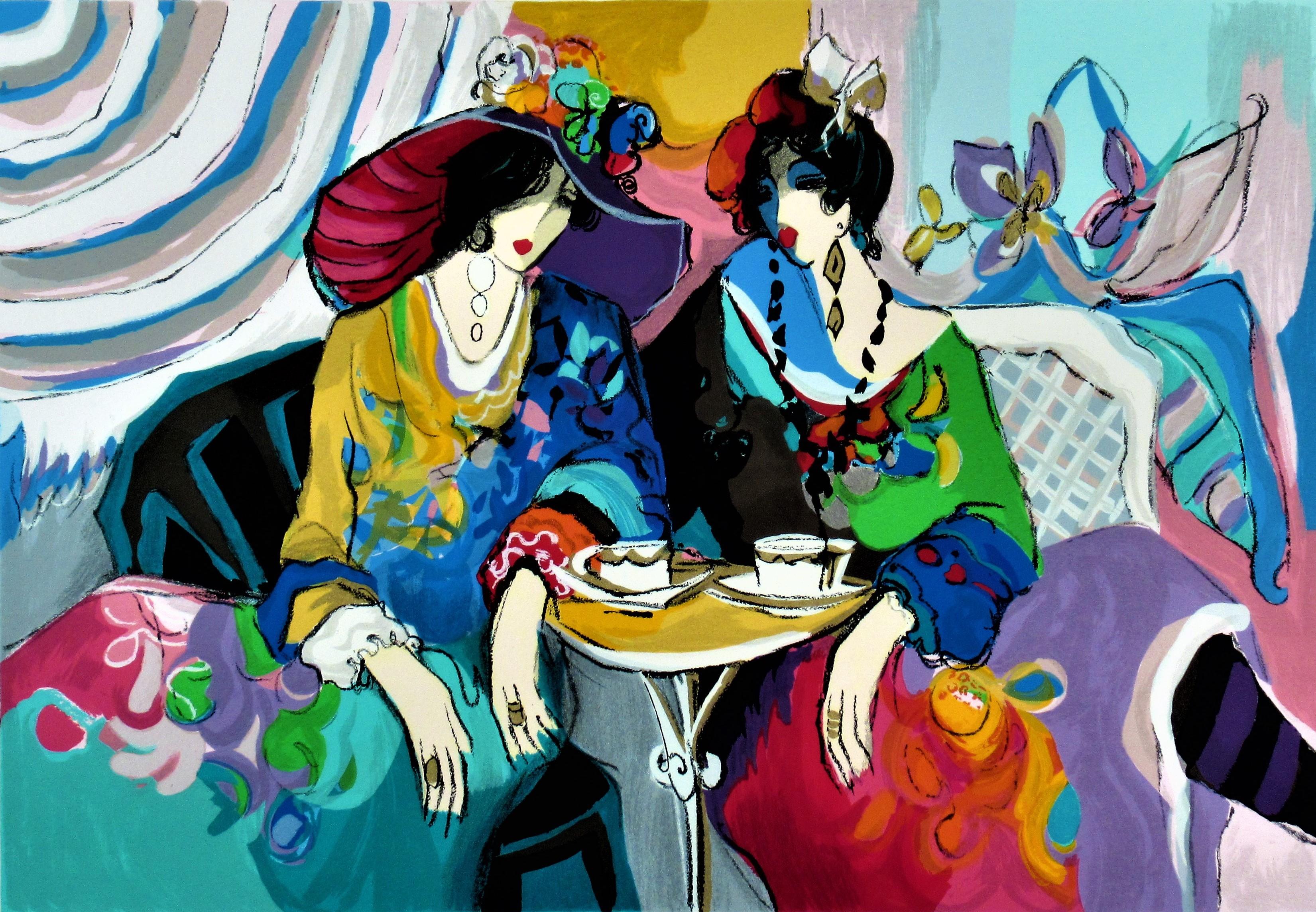 Untitled, Two Women Sitting II - Print by Isaac Maimon