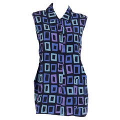 Vintage Isaac Mizrahi 1994 Resort Runway Printed Sleeveless Top