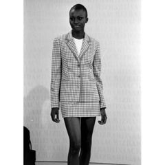 Isaac Mizrahi 1998 Spa Collection Vintage Red & White Check Runway Blazer Jacket