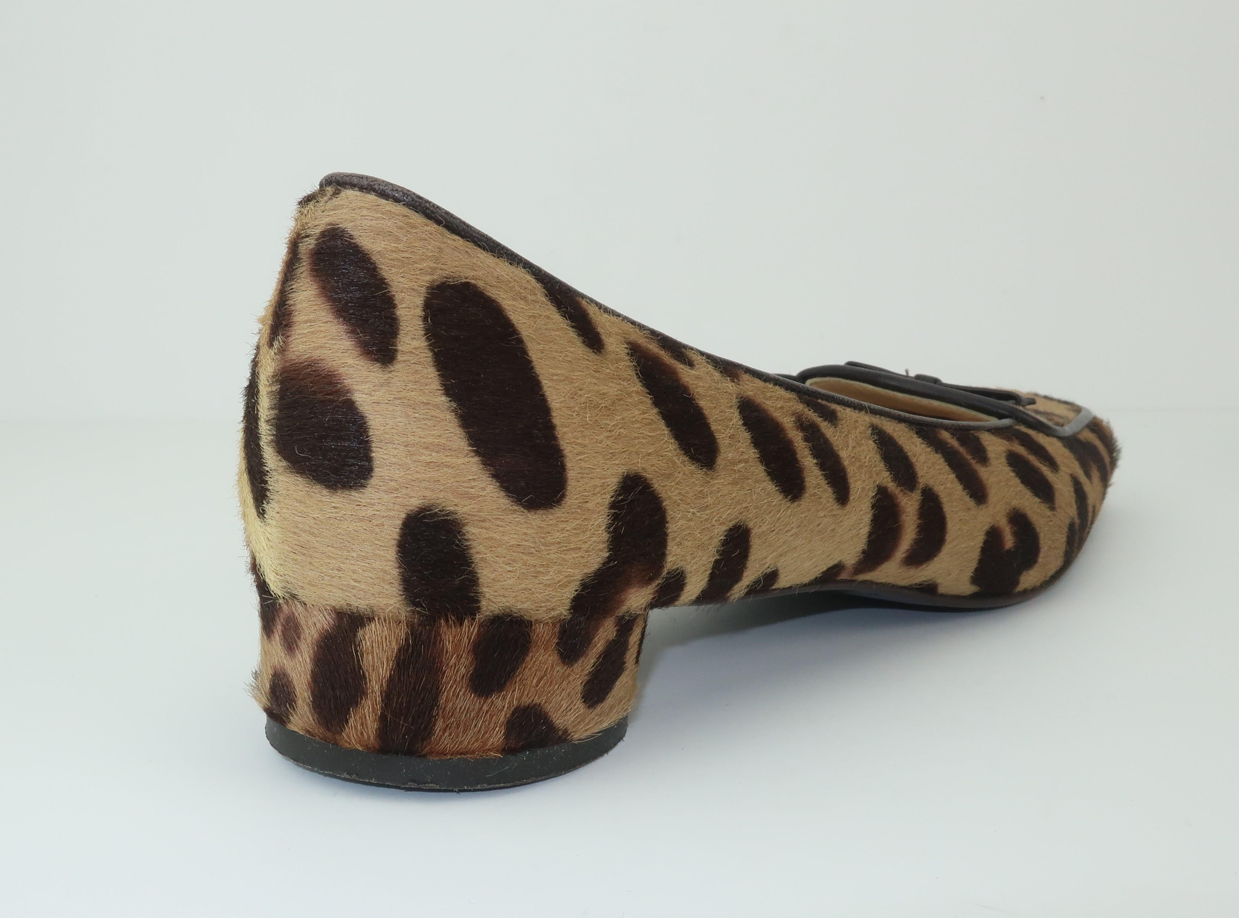 Isaac Mizrahi Animal Leopard Print Fur Loafer Shoes Sz 7 1/2 M 1