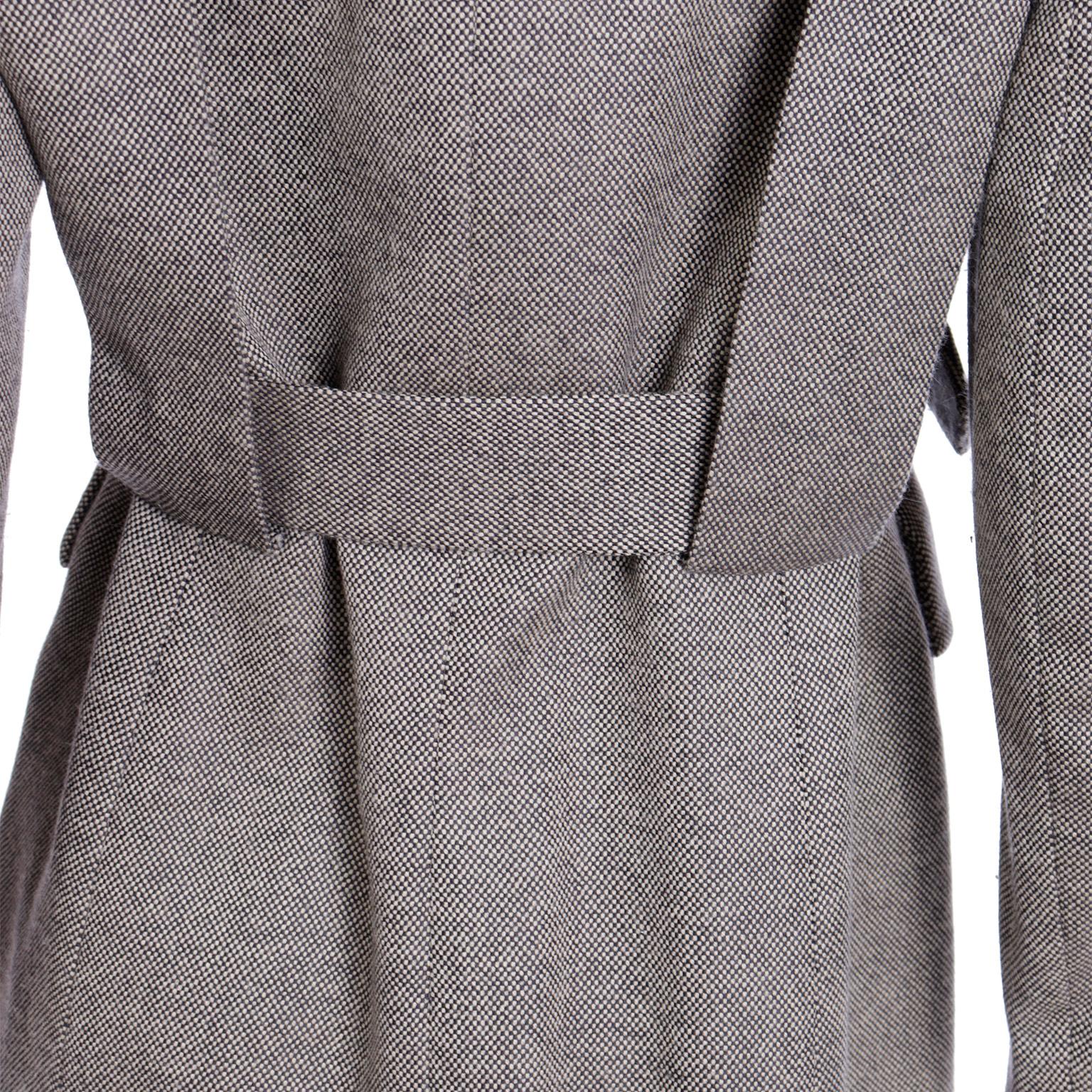 Isaac Mizrahi F/W 1994 Runway Vintage Ceinture  Veste en laine noire et ivoire avec plis en vente 5